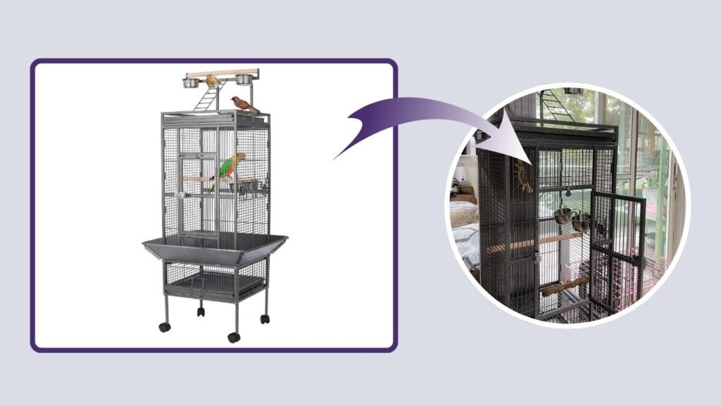 HSM 62-Inch Wrought Iron Large Bird Cage